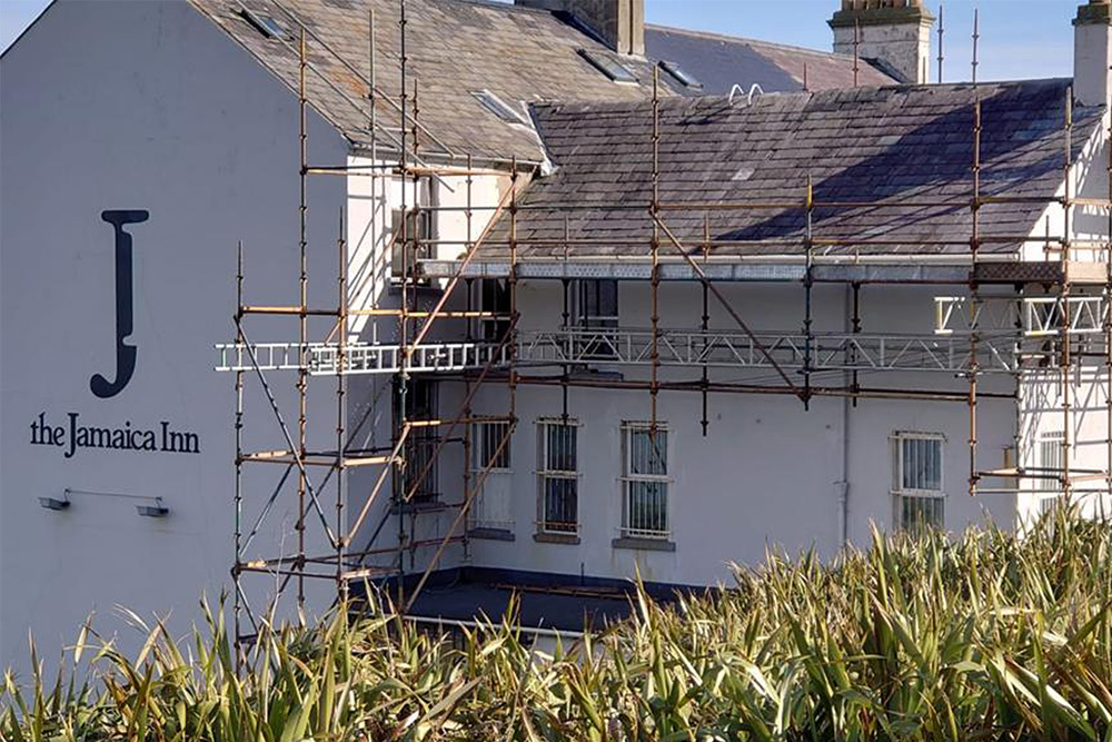 House Scaffolding at Jamaican Inn in Bangor, Northern Ireland